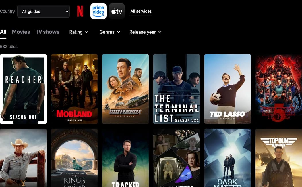 Choose a movie or TV show