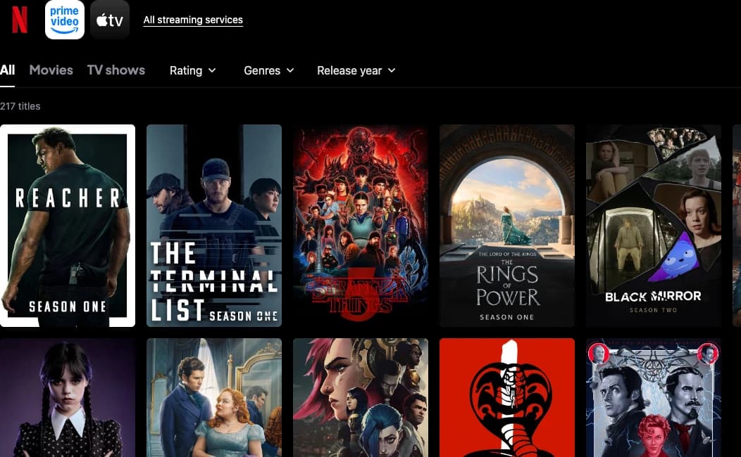 Choose a movie or TV show